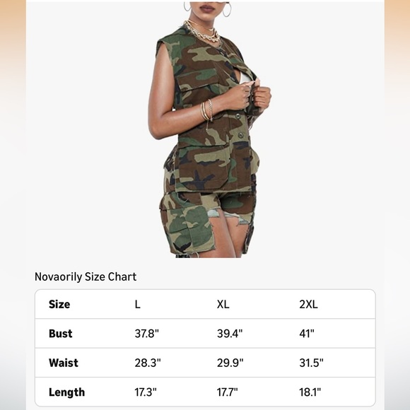 UNBRANDED | Camouflage Sleeveless Jacket/Top - Picture 5 of 5
